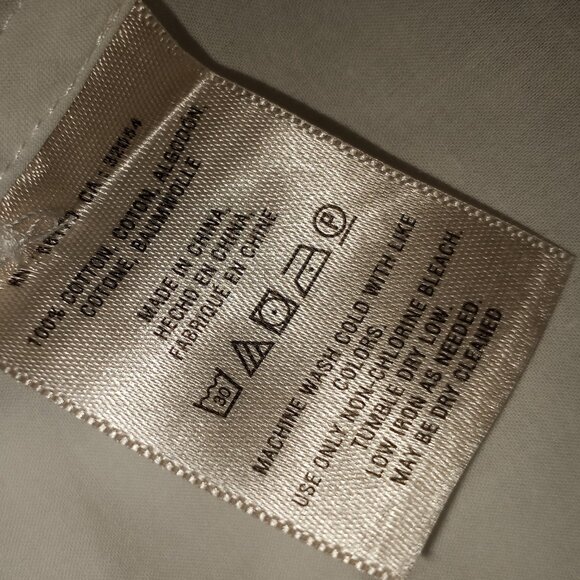 MAEVE WHITE FLARED LONG SLEEVE SHIRT US SZ 6 100% COTTON - Picture 6 of 6